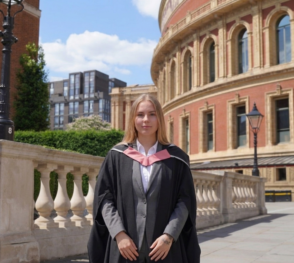 Solo graduation portrait