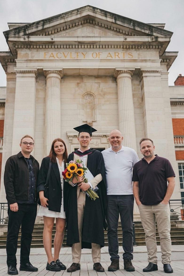 Family graduation portrait